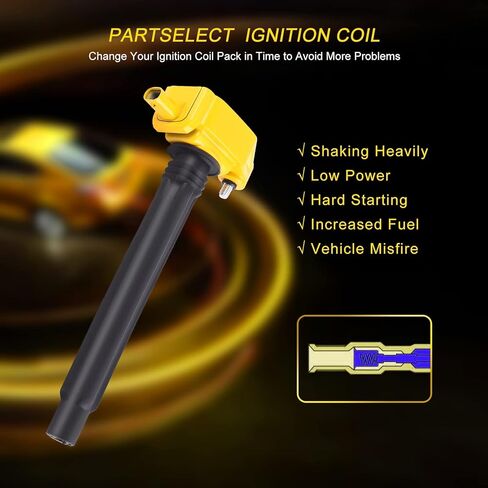 4 قطعة حزمة ملف الإشعال UF751 UF754 بديلة لسيارة جيب شيروكي 14-17، كومباس 18-19، رينيجيد 15-17، كرايسلر 200 15-17، دودج دارت 14-16، رام بروماستر 15-17، فيات 500X 16-17 L4 2.4L in Kuwait