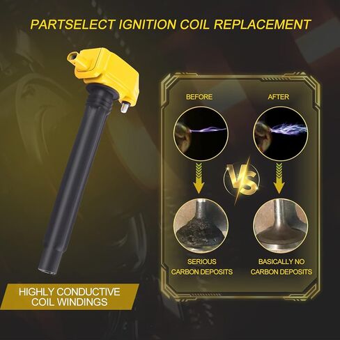 4 قطعة حزمة ملف الإشعال UF751 UF754 بديلة لسيارة جيب شيروكي 14-17، كومباس 18-19، رينيجيد 15-17، كرايسلر 200 15-17، دودج دارت 14-16، رام بروماستر 15-17، فيات 500X 16-17 L4 2.4L in Kuwait