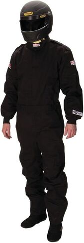بدلة سباق G-FORCE Racing Gear 4125XLGBK GF 125 سوداء كبيرة جدًا بطبقة واحدة in Kuwait
