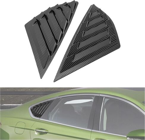 HECASA فتحات النوافذ الجانبية متوافقة مع 2013-2018 Ford Fusion/Mondeo Air Vent Scoop Shades Cover Blinds Trim ABS Plastic Carbon Fiber Color 2PCS in Saudi Arabia