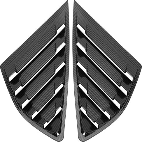 HECASA فتحات النوافذ الجانبية متوافقة مع 2013-2018 Ford Fusion/Mondeo Air Vent Scoop Shades Cover Blinds Trim ABS Plastic Carbon Fiber Color 2PCS in Saudi Arabia