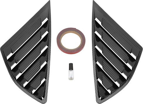 HECASA فتحات النوافذ الجانبية متوافقة مع 2013-2018 Ford Fusion/Mondeo Air Vent Scoop Shades Cover Blinds Trim ABS Plastic Carbon Fiber Color 2PCS in Saudi Arabia