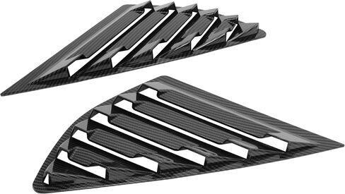 HECASA فتحات النوافذ الجانبية متوافقة مع 2013-2018 Ford Fusion/Mondeo Air Vent Scoop Shades Cover Blinds Trim ABS Plastic Carbon Fiber Color 2PCS in Saudi Arabia