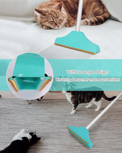 Pet Hair Remover for Carpet, Long Handle Carpet Rake for Dog Cat Hair Removal,Reusable Design Carpet Scraper Rake for Couch,Stairs,Car Mats in Kuwait
