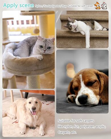 Pet Hair Remover for Carpet, Long Handle Carpet Rake for Dog Cat Hair Removal,Reusable Design Carpet Scraper Rake for Couch,Stairs,Car Mats in Kuwait