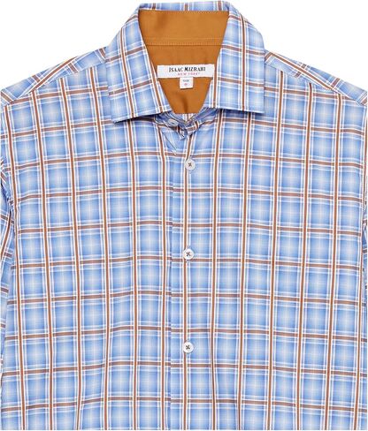 Isaac Mizrahi Boy's Long Sleeve Plaid Pattern Button Down Shirt in Saudi Arabia