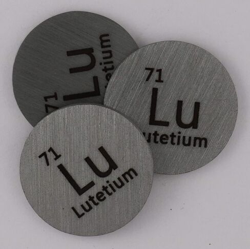 Lutetium (Lu) 24.26mm Metal Disc 99.9% Pure for Collection or Experiments in Saudi Arabia