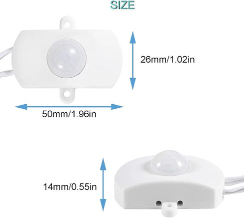 2 قطعة Mini Pir LED Motion Sensor DC 12v-24v 5A PIR مفتاح إضاءة مستشعر الحركة المنشط مع موصلات طاقة تيار مستمر ذكر وأنثى لشريط LED الخفيف in Saudi Arabia