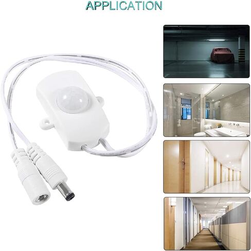 2 قطعة Mini Pir LED Motion Sensor DC 12v-24v 5A PIR مفتاح إضاءة مستشعر الحركة المنشط مع موصلات طاقة تيار مستمر ذكر وأنثى لشريط LED الخفيف in Saudi Arabia