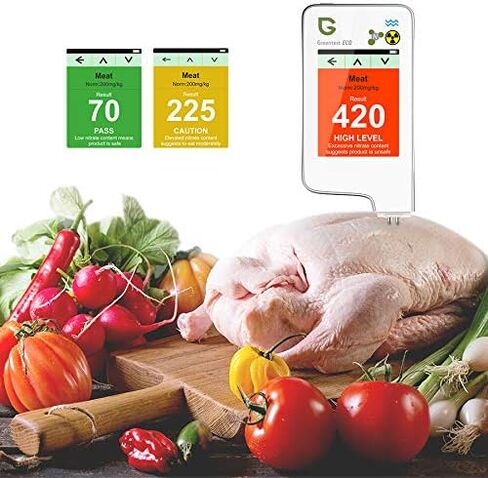 جهاز اختبار نترات الطعام 6 في 1 من Greentest ECO 5F، كاشف إشعاع عالي الدقة، عداد جيجر، جهاز قياس جودة المياه، TDS، محلل صلابة PPM، مقياس الجرعات للخضراوات والفواكه واللحوم والأسماك والماء in Kuwait
