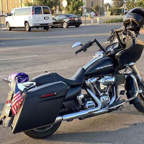 حامل أمتعة قابل للفصل من Chorme مزود برف تثبيت خلفي للدراجة النارية متوافق مع موديلات Harley Davidson Touring 2009-2023 Street Glide Road Glide Electra Glide Road King in Saudi Arabia