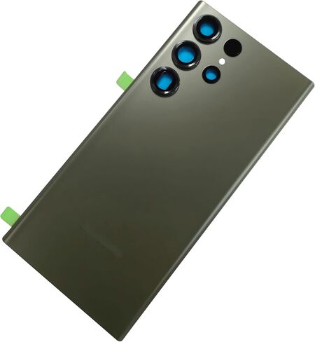 اللوحة الخلفية الخلفية، غطاء بديل للغطاء الزجاجي الخلفي لهاتف Samsung Galaxy S23 Ultra 5G جميع شركات النقل مع إطار معدني لعدسة الكاميرا ولاصق مثبت مسبقًا - أحمر وردي in Saudi Arabia
