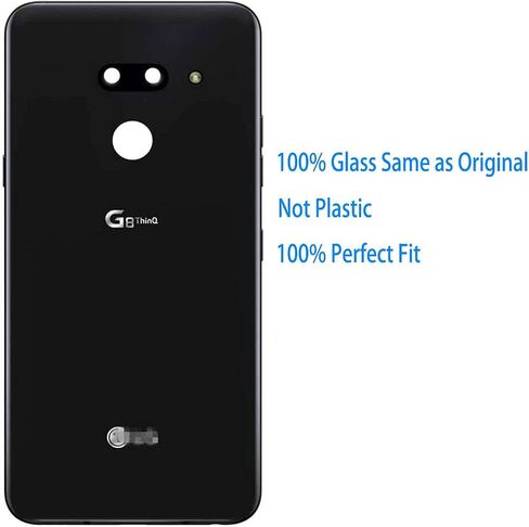 G8 ThinQ Back Cover Glass Replacement Parts for LG G8 ThinQ G820UM0 G820UM1 G820TM G820UM G820QM8/M5/M7 All Model with Tools and Tape (Black) in Saudi Arabia