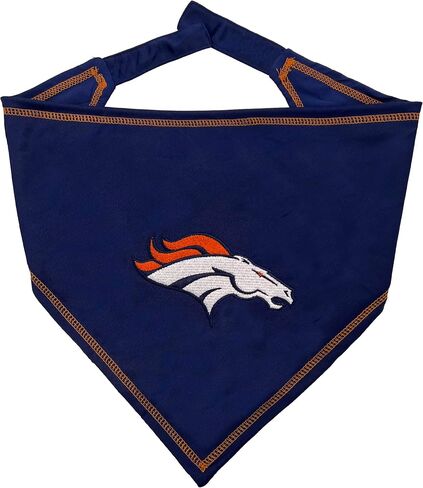 بيتس فيرست NFL Dener Broncos TIE Bandana، صغير/متوسط. مريلة وشاح باندانا للكلاب الأليفة والقطط والكلاب. باندانا الحفلات المثالية ليوم اللعب (BUF-3550-S-M) بلون الفريق in Saudi Arabia