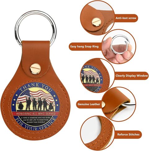 Extra Large AA Medallion Coin Holder Keychain, Standard Challenge Coin Sleeves, Snap Open Display Case, Perfect for Aldi Quarter, Sober Gift Keychain Recovery Chip Holder, SIZE up to 1.5-1.75inches in Saudi Arabia