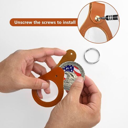 Extra Large AA Medallion Coin Holder Keychain, Standard Challenge Coin Sleeves, Snap Open Display Case, Perfect for Aldi Quarter, Sober Gift Keychain Recovery Chip Holder, SIZE up to 1.5-1.75inches in Saudi Arabia