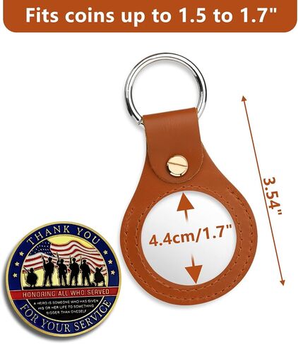 Extra Large AA Medallion Coin Holder Keychain, Standard Challenge Coin Sleeves, Snap Open Display Case, Perfect for Aldi Quarter, Sober Gift Keychain Recovery Chip Holder, SIZE up to 1.5-1.75inches in Saudi Arabia
