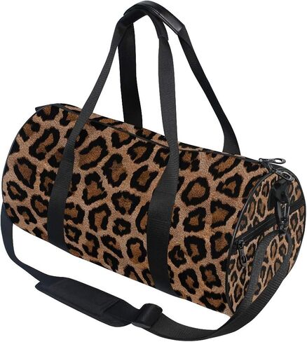 Gym Sports Dance Travel Duffel Bag Leopard Print Luggage Bag for Weekender Sports Vacation in Saudi Arabia