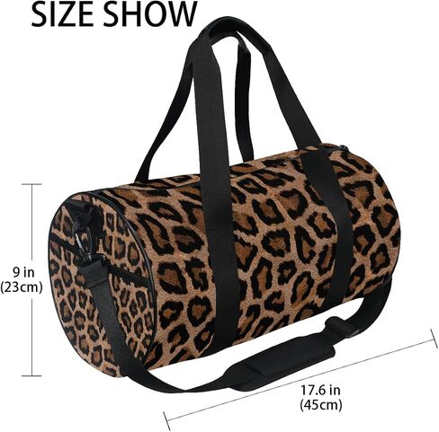 Gym Sports Dance Travel Duffel Bag Leopard Print Luggage Bag for Weekender Sports Vacation in Saudi Arabia