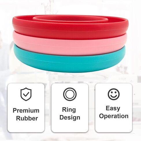 Neatbuddy 3 Pack Bobbin Holders, Silicone Bobbin Rings, Different Color Sewing Machine Bobbin Organizer and 24 Transparent Bobbins for Daily Sewing Supplies(Green & Rose& Blue) in Kuwait
