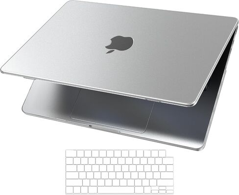 EooCoo [Ultra Thin Armor] Case Compatible with MacBook Pro 16 inch 2024-2021 M3 M2 M1 A2991 A2780 A2485, [Same as Bare MacBook] [Anti-Fingerprint] Protective Hard Shell&Keyboard Skin, Ice Frost Clear in Saudi Arabia