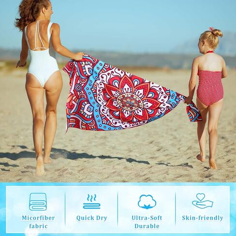 6 Pack Microfiber Beach Towels Oversized Lightweight Boho Beach Towel for Adults 71 x 35 inch XL Beach Blanket Thin Sand Free Towels Quick Dry Swim Towel Pool Towels for Travel Camping in Saudi Arabia