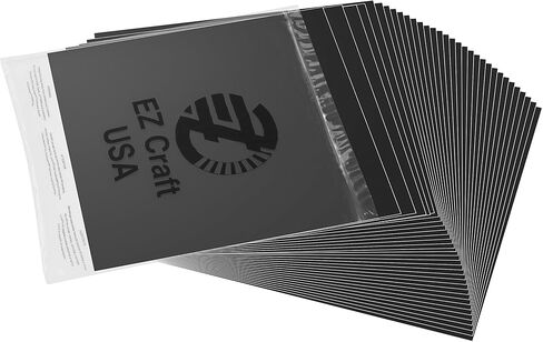 صفائح الفينيل السوداء غير اللامعة الدائمة أفضل من لفات الفينيل 12 بوصة × 12 بوصة - 40 ورقة لاصقة غير لامعة تعمل مع Cricut والقواطع الأخرى in Kuwait