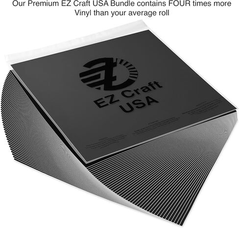 صفائح الفينيل السوداء غير اللامعة الدائمة أفضل من لفات الفينيل 12 بوصة × 12 بوصة - 40 ورقة لاصقة غير لامعة تعمل مع Cricut والقواطع الأخرى in Kuwait