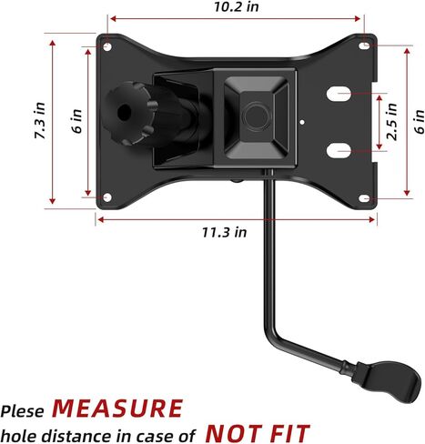 أجزاء بديلة لآلية التحكم في إمالة كرسي المكتب شديدة التحمل بوزن 500 رطل، التحكم في إمالة كرسي المكتب شديد التحمل مع فتحات تثبيت مقاس 6 × 10.2 بوصة للمكتب التنفيذي وقاعدة كراسي الألعاب (عبوة واحدة) in Kuwait