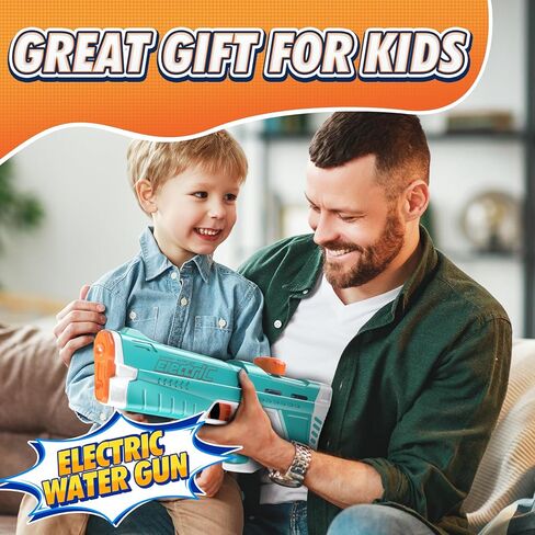 Electric Water Gun for Kids & Adults, Automatic Suction Water Gun with up to 35 Ft Long Range, Summer Outdoor Squirt Gun Toys for Boys Girls Swimming Pool Party Beach Activity (Green) in Kuwait