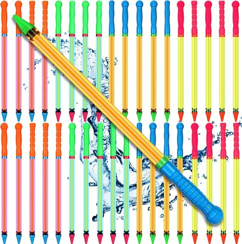 36 Pcs Crayon Water Guns Bulk 25" Long Range Water Tube Squirters Big Water Shooters Water Suction Gun Beach and Pool Toys for Summer Pool Party Games Girls Adults Boys in Saudi Arabia