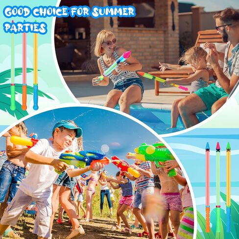 36 Pcs Crayon Water Guns Bulk 25" Long Range Water Tube Squirters Big Water Shooters Water Suction Gun Beach and Pool Toys for Summer Pool Party Games Girls Adults Boys in Saudi Arabia