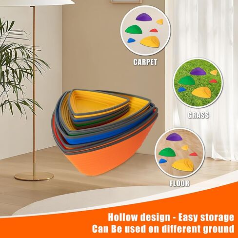 MammyGol Balance Stepping Stones للأطفال، طفل صغير يقفز خطوات الحجارة في الأماكن المغلقة أو الهواء الطلق لعبة التوازن ألعاب التمرين والتنسيق، ألعاب تعليمية للأطفال لتطوير المحركات الدقيقة، ألعاب أنشطة متعددة in Kuwait