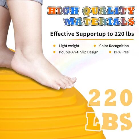 MammyGol Balance Stepping Stones للأطفال، طفل صغير يقفز خطوات الحجارة في الأماكن المغلقة أو الهواء الطلق لعبة التوازن ألعاب التمرين والتنسيق، ألعاب تعليمية للأطفال لتطوير المحركات الدقيقة، ألعاب أنشطة متعددة in Kuwait