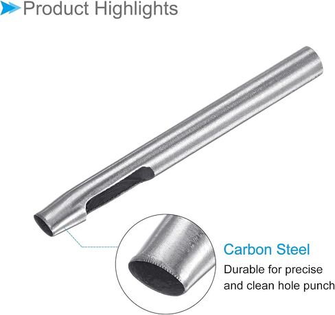 Hollow Punch, 5mm x 9mm Hole, 45# Steel Oval Shaped Gasket Tool - (Applications: for Leather DIY Leathercraft Wallet) in Saudi Arabia