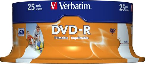 حافظة Verbatim 43557 DVD-R 16x رفيعة غير قابلة للطباعة (عبوة من 5)، 1 in Saudi Arabia