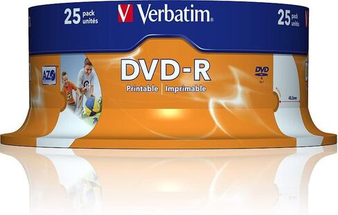 حافظة Verbatim 43557 DVD-R 16x رفيعة غير قابلة للطباعة (عبوة من 5)، 1 in Saudi Arabia