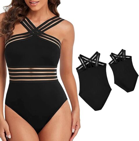 IFFEI Mommy and Me Family Matching Swimsuits Women One Piece Swimsuit Tummy Control Bathing Suits in Saudi Arabia