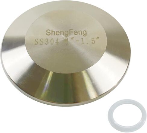 غطاء نهاية صحي من ShengFeng يناسب شفة الطويق ثلاثية المشبك SUS304 مشبك تركيب (1.5 بوصة (38 مم) أنبوب OD) in Kuwait