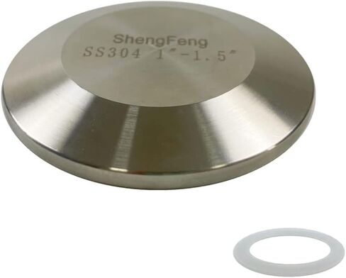 غطاء نهاية صحي من ShengFeng يناسب شفة الطويق ثلاثية المشبك SUS304 مشبك تركيب (1.5 بوصة (38 مم) أنبوب OD) in Kuwait