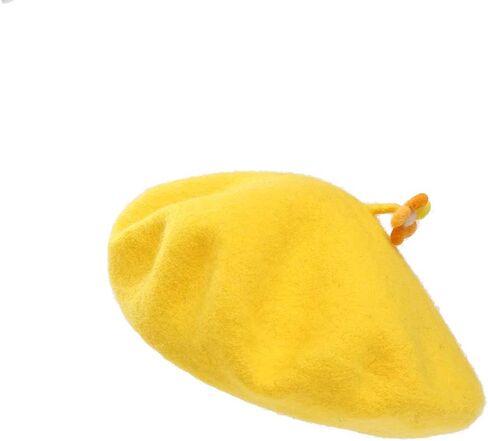 Solid Color Beret Wool French Beanie Women Teens Cap Individual Handmade Flower Hat in Saudi Arabia