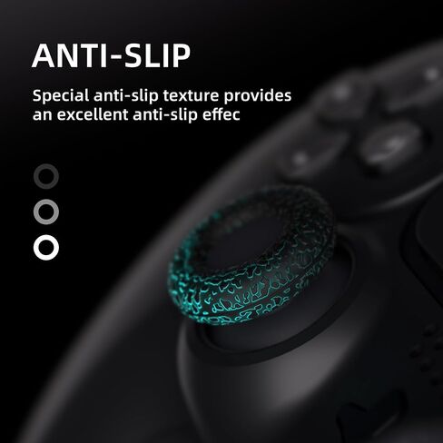 PlayVital 3 Pairs Donut Design Silicone Thumbstick Rings for ps5/4, for Xbox Series X/S, for Xbox One/Elite Series 2 Core, for Switch Pro, Universal Anti Slip Thumb Grips Rings - Gray & Black & White in Kuwait