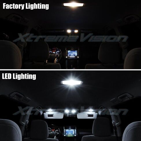 مصابيح LED داخلية XtremeVision لسيارة إنفينيتي M37 M56 2011-2015 (10 قطع) مجموعة مصابيح LED داخلية بيضاء نقية + أداة تثبيت in Saudi Arabia