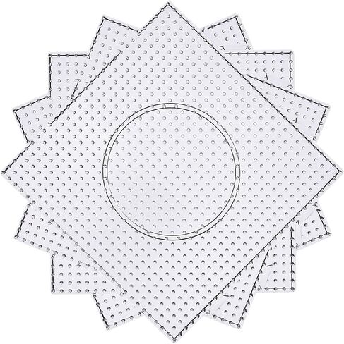 مجموعة ألواح Pegboard الشفافة من Perler، 4 عبوات من ألواح Pegboard البلاستيكية الشفافة الكبيرة، وألواح Pegboard من خرز الصمامات لخرز Perler بما في ذلك 5 قطع أنماط ملونة، و4 ملاقط و4 أوراق كي in Kuwait