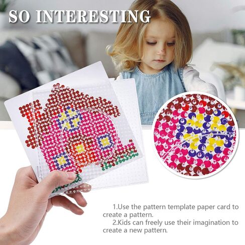 مجموعة ألواح Pegboard الشفافة من Perler، 4 عبوات من ألواح Pegboard البلاستيكية الشفافة الكبيرة، وألواح Pegboard من خرز الصمامات لخرز Perler بما في ذلك 5 قطع أنماط ملونة، و4 ملاقط و4 أوراق كي in Kuwait