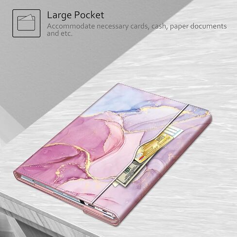 حافظة Fintie Sleeve لجهاز ASUS Chromebook Flip C433TA / ASUS Chromebook C425 / Lenovo Yoga Slim 7 14IIL05 / Dell Latitude 7410 7420 - غطاء كتاب من جلد البولي يوريثان الفاخر، رخام لامع in Saudi Arabia