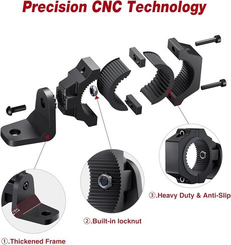 1PC UTV سوط جبل، 360 درجة قابل للتعديل الثقيلة الألومنيوم UTV العلم جبل، 1 "-1.75"-2" سوط ضوء جبل قوس لشريط رول، هوائي UTV ATV Polaris RZR SXS Can-Am in Kuwait