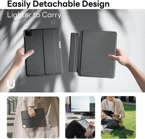 حافظة لوحة مفاتيح EIP Magnetix iPad لجهاز iPad Pro 11' 4th~1st، iPad Air 5th/4th، iPad 10th، لوحة مفاتيح مع لوحة تتبع، حافظة مغناطيسية قابلة للفصل، 7 ألوان خلفية (iPad 10/Air5&4/Pro 11") in Kuwait