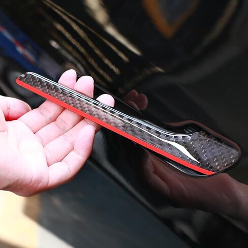 Carbon Fiber Door Handle Trim Sticker Cover Exterior for Tesla Model 3 2017-2023 Model Y 2020-2023 Decor Accessories in Saudi Arabia
