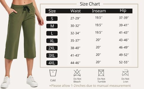 SPECIALMAGIC المرأة 2 حزمة كابري السراويل فضفاضة اليوغا القطن Capris Sweatpants 3 جيوب واسعة الساق الرباط بيجامة السراويل أسود + المحيط الأزرق 2XL in Saudi Arabia